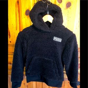 PUMA kids Sherpa hoodie NWT 🖤🪁🖤soft and fluffy